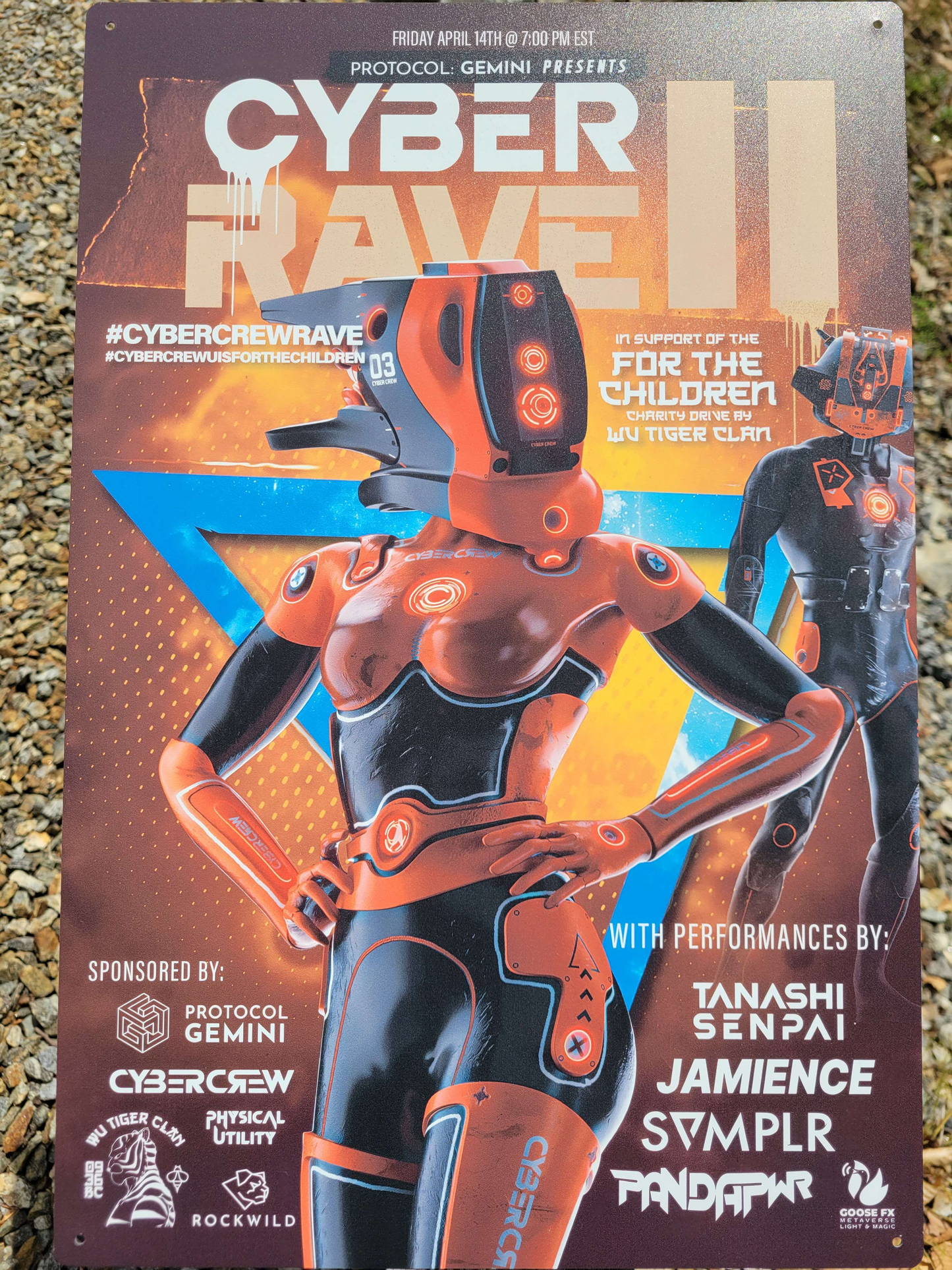 CC Rave Flyer - METAL POSTER (For The Children)