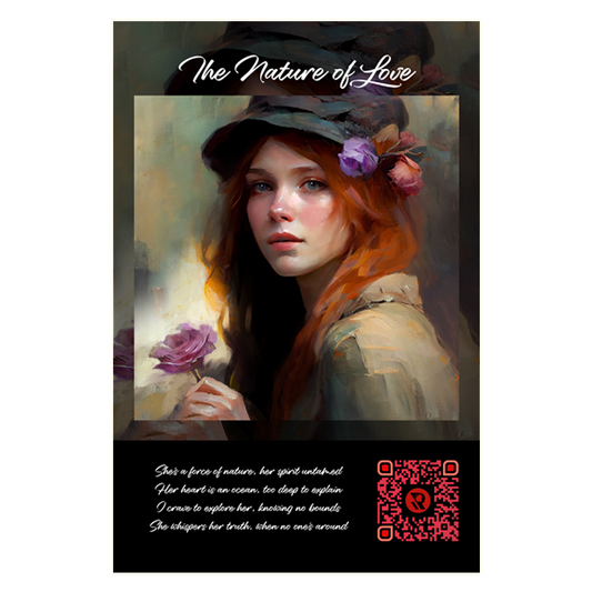 Rose at the side of the road - Metal Poster & NFT